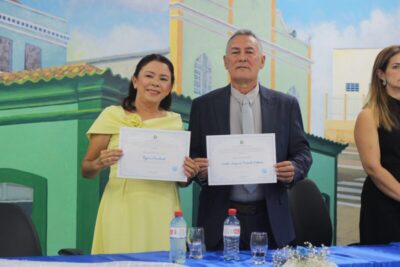 Carrinho Cidreira e Regina Machado são diplomados prefeito e vice de Viana