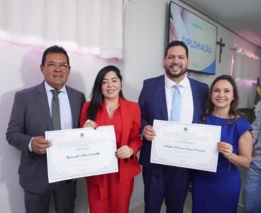 Raimundinho Audiolar e Aristeu Nunes são diplomados prefeito e vice em Presidente Dutra