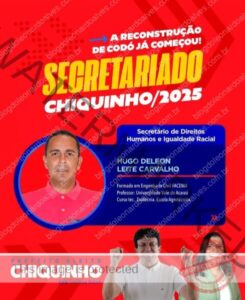 Engenheiro civil e zootecnista é anunciado Secretário Municipal de Direitos Humanos e Igualdade Racial de Codó