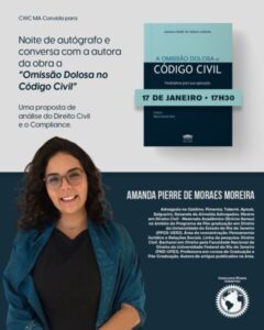 Amanda Pierre debate Direito Civil e Compliance em noite de autógrafos em São Luís
