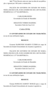 Brandão nomeia Roseana para o Governo; Hildo assume na Câmara