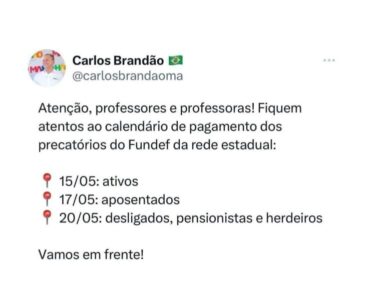 FAKE NEWS com o Precatório do FUNDEF aos professores maranhenses