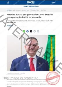 DEU NA BAND/UOL: Pesquisa mostra que governador Carlos Brandão tem aprovação de 63% no Maranhão