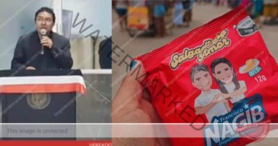 Vereador Pastor Max denuncia entrega de chilitos com caricaturas de Nagib e Agnes na merenda escolar para as crianças