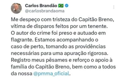 Brandão lamenta morte do Capitão Breno e reforça compromisso com apuração rigorosa do caso