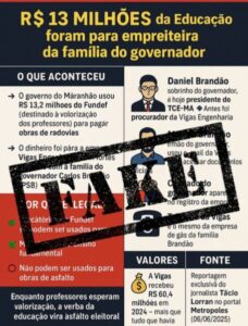 Governo do MA rebate reportagem do Metrópoles e desmente uso irregular de recursos da educação