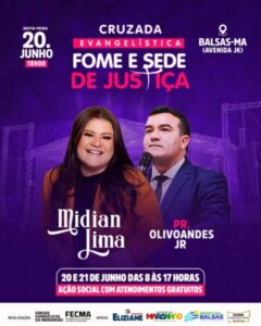 Caravana Fome e Sede de Justiça chega a Balsas nos dias 20 e 21 de junho com a maior ação social do Maranhão