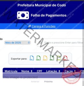Após matéria desmentir vereador Raimundo Leonel e revelar que Codó tem apenas 1.744 servidores, Prefeitura volta a ocultar folha de pagamento