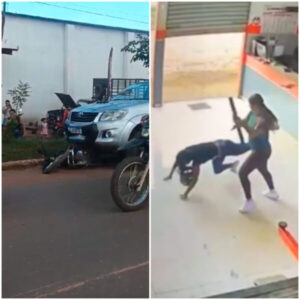 VÍDEO: Esposa de vereador de Grajaú bate em amante com pedaço de madeira e destrói motocicleta com caminhonete