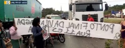 Moradores da Vila Bagdá realizam protesto e interditam acesso da BR-135 em São Luís