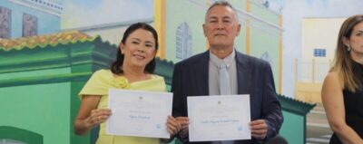 Carrinho Cidreira e Regina Machado são diplomados prefeito e vice de Viana