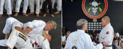 Ministro Fux dá aula de jiu-jitsu para policiais do Bope no RJ