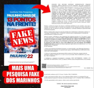 Justiça barra pesquisa fajuta encomenda por Paulo Marinho Jr. para tentar enganar o povo de Caxias