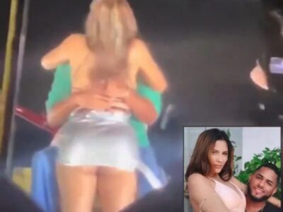 Influenciadora casada, sobe em palco, beija cantor e o marido pede divórcio