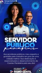 No Dia do Servidor Púbico, prefeito Fábio Gentil destaca papel essencial da categoria para o desenvolvimento de Caxias