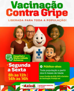 Vacinação contra a gripe está liberada para toda a população em Axixá