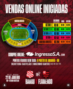 20 mil ingressos já foram vendidos para o jogo do Flamengo em São Luís