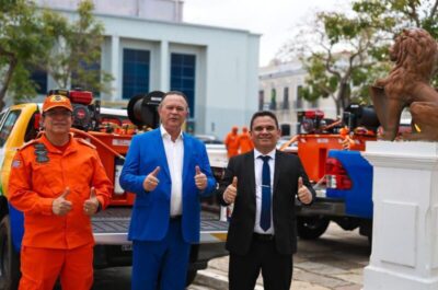 BRANDÃO ASSINA ORDEM DE SERVIÇO DA CONSTRUÇÃO DA NOVA SEDE DO CORPO DE BOMBEIROS E ENTREGA VIATURAS E EQUIPAMENTOS PARA COMBATE A QUEIMADAS