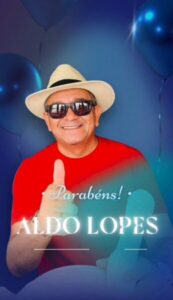 Mensagem comunitária a Aldo Lopes pelo aniversário