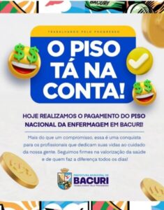 Em Bacuri, prefeito Márcio Hominho garante piso da enfermagem