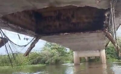 Ponte sobre o Rio Pindaré continua interditada após apresentar problemas na infraestrutura