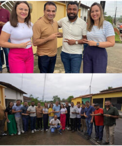 Deputados Josimar Maranhãozinho e Detinha participam da entrega do novo cartão postal de Luís Domingues