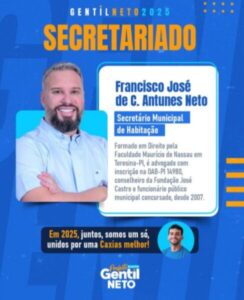 Gentil Neto anuncia mais dois secretários municipais para compor sua gestão