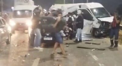 URGENTE! Acidente envolvendo vários veículos é registrado na entrada de São Luís