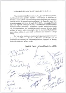 Câmara de Caxias é a primeira a declarar apoio à pré-candidatura de André Fufuca ao Senado