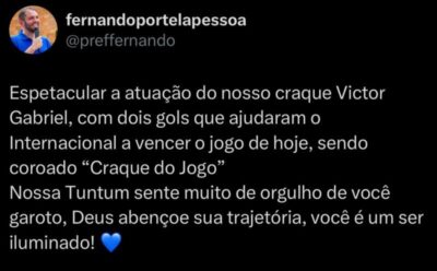 Talento do Internacional, Victor Gabriel enche de orgulho moradores de Tuntum