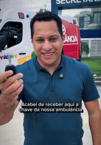 Prefeito Gleydson Resende conquista nova ambulância para Barão de Grajaú em parceria com o Governo do Maranhão