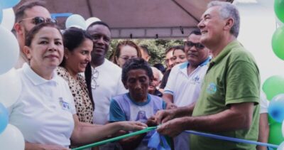 Carrinho inaugura mais uma das mais de 80 obras realizadas em Viana