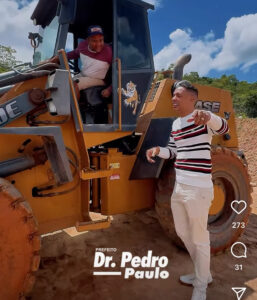 Dr. Pedro Paulo visita obras de infraestrutura na cidade de Presidente Juscelino