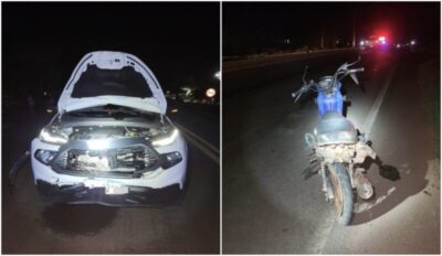 Acidente entre caminhonete e moto deixa dois mortos na BR-316