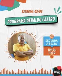 Geraldo Castro estreia novo programa na Rádio Timbiras nesta segunda-feira (3)