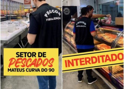 Procon encontra moscas, baratas, sujeira e restos de alimentos em unidades do Supermercado Mateus