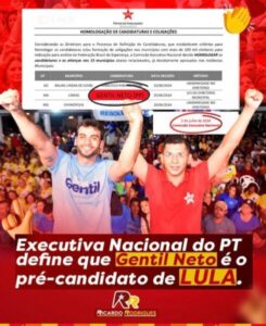 Executiva Nacional do PT decide que Gentil Neto é o pré- candidato de Lula a prefeito de Caxias