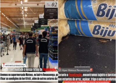 Procon encontra baratas e interdita setores do Mateus do Renascença