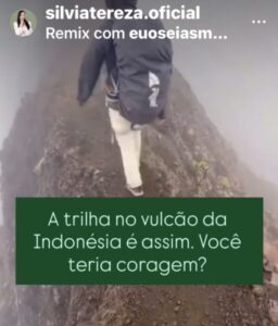 A trilha no vulcão da Indonésia é assim. Você teria coragem?