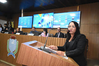 Concita Pinto apresenta relatório de trabalho desenvolvido pela CCJ em 2023