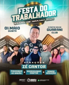 Barão de Grajaú prepara grande festa do trabalhador com Zé Cantor e outras atrações
