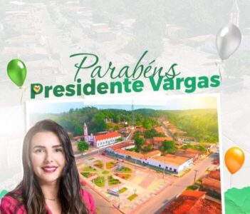 Prefeita  Fabiana Mendes deixa mensagem  dos 60 anos do aniversário da cidade de Presidente Vargas/MA