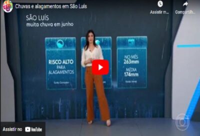 Vídeo: muita chuva e alagamentos em São Luís, diz Jornal Nacional