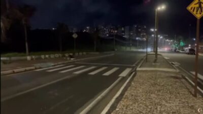 Iluminação precária na Avenida Litorânea preocupa frequentadores e empresários