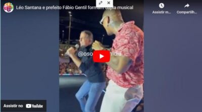 Vídeo! Prefeito Fábio Gentil rebola em palco com Léo Santana
