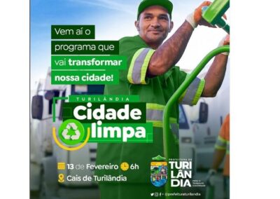 Paulo Curió lança o Programa cidade limpa em Turilândia
