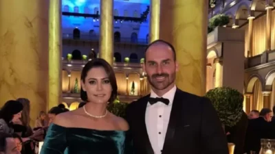Michelle e Eduardo Bolsonaro não puderam acompanhar posse de Trump no Capitólio