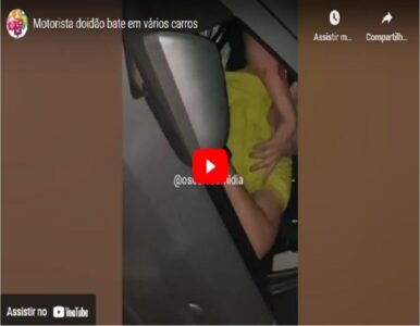 VÍDEO: motorista doidão bate em vários carros