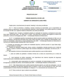 Álvaro Pires quer garantir espaço para atividades de Wheeling, o famoso “grau”