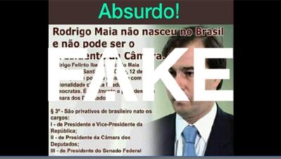 Maia diz que projeto das Fake News deve ser votado em 4 semanas